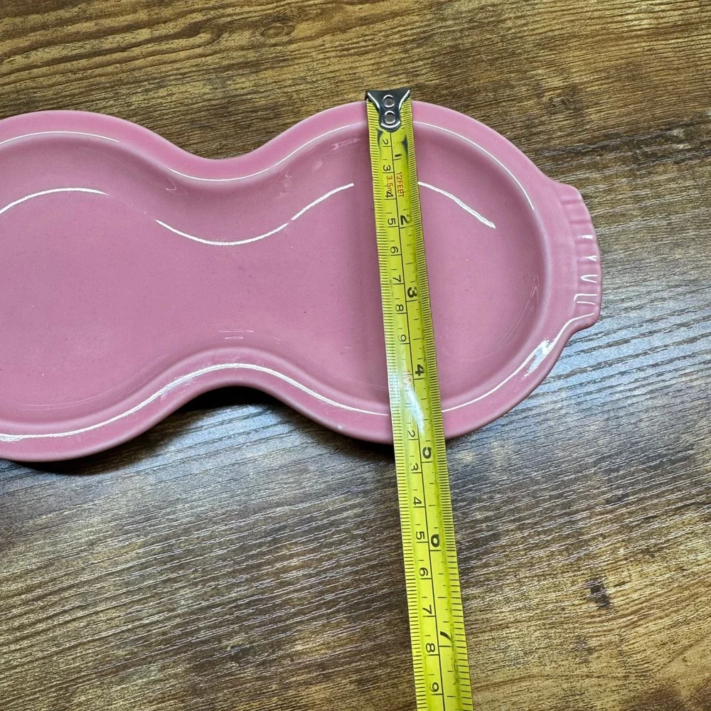 Fiesta HLC USA Pink Ceramic Figure 8 Divided Relish Tray‎ Serving Dish